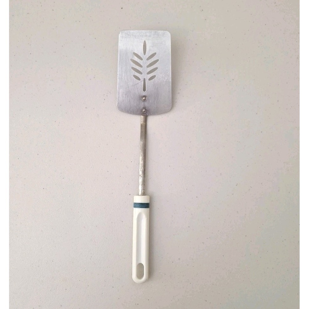Vintage Slotted Spatula Harvest Wheat Handle Stainless Steel 14" USA